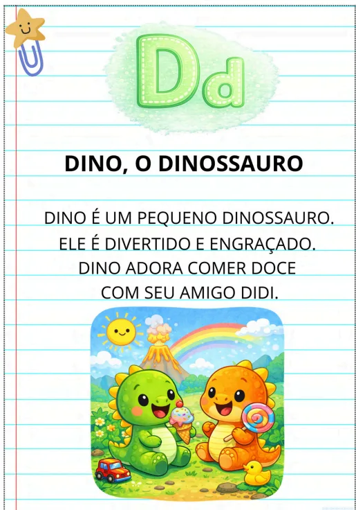 Página D - Dino, o Dinossauro