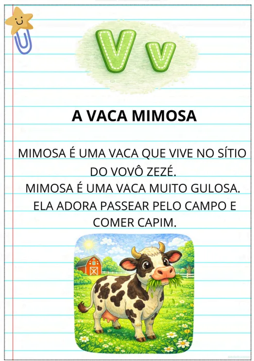 Página V - A Vaca Mimosa